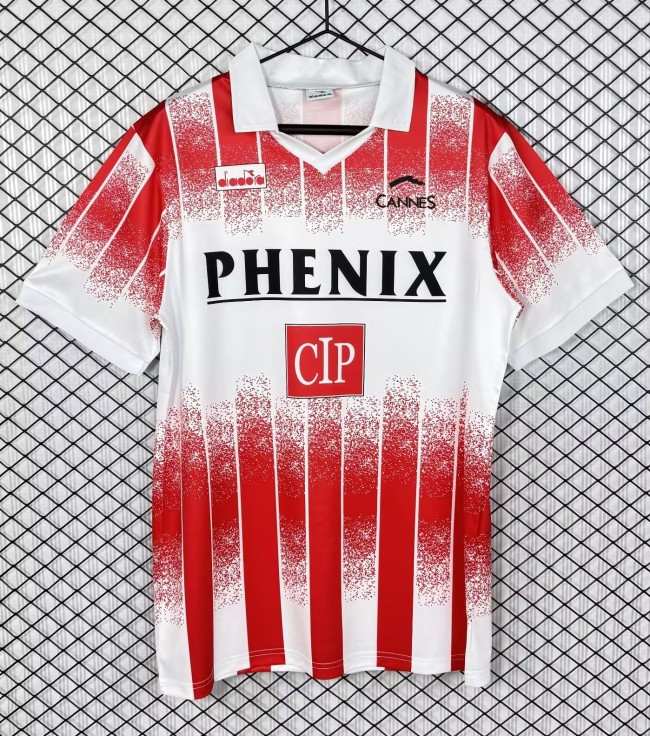 1991-1992 AS Cannes Home Retro Soccer Jersey