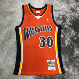 2010 WARRIORS CURRY #30 Orange Retro Top Quality Hot Pressing NBA Jersey