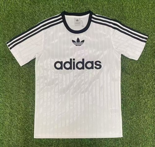 2025 AD Casual White Fans Training shirts *三叶草