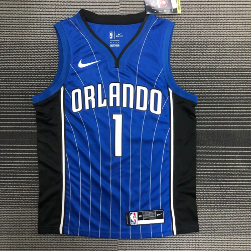 MAGIC McGRADY # 1 Blue Top Quality Hot Pressing NBA Jersey