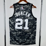 SA Spurs DUNCAN #21 Camouflage color Top Quality Hot Pressing NBA Jersey