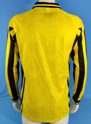 1996-1997 Dortmund Home Long sleeves Retro Soccer Jersey