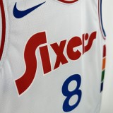 24-25 76ERS GEORGE #8 White City Edition Top Quality Hot Pressing NBA Jersey