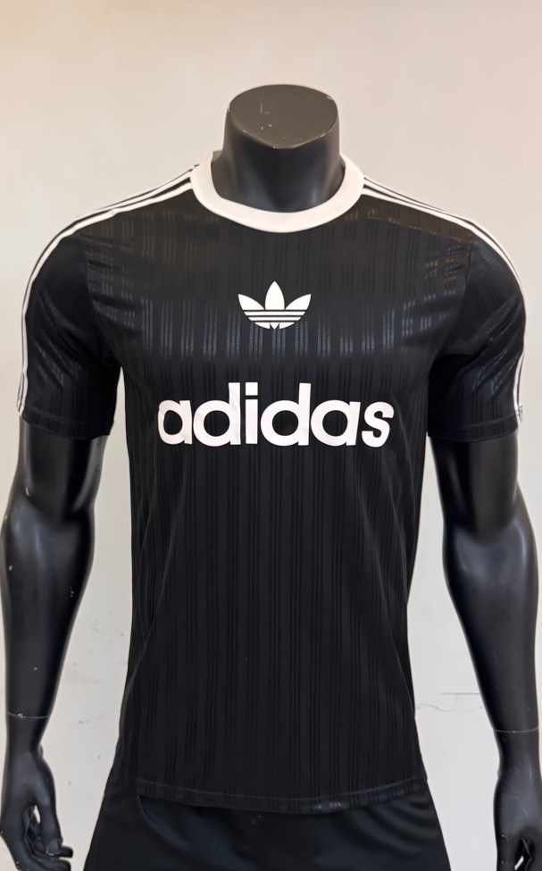 2025 AD Casual Black Player Version Training shirts *三叶草