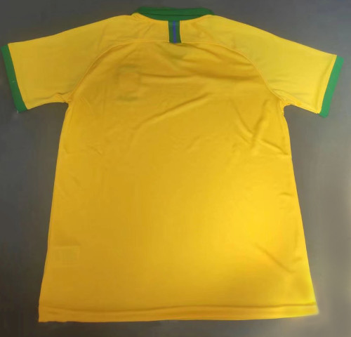 2019 Brazil Home Yellow Retro Soccer Jersey
