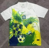 25-26 Brazil White Green Special Edition Fans Soccer Jersey
