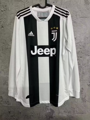 2018-2019 JUV Home Retro Long Sleeve Soccer Jersey