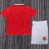 1992-1994 Man Utd Home Retro Kids Soccer Jersey