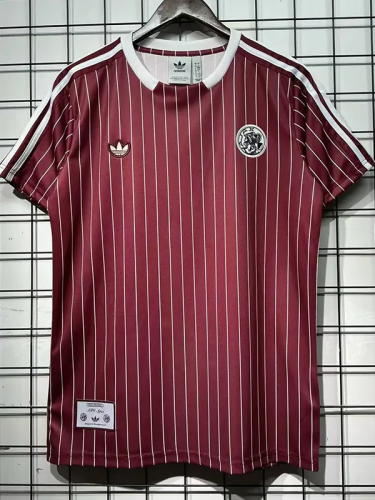 25-26 Ajax Casual Brown Red Fans Training shirts