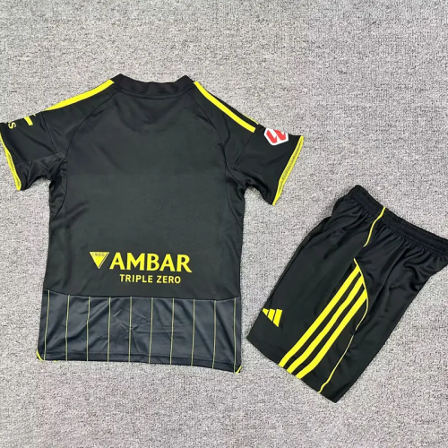 25-26 Zaragoza Away Kids Soccer Jersey 1:1 Thai Quality