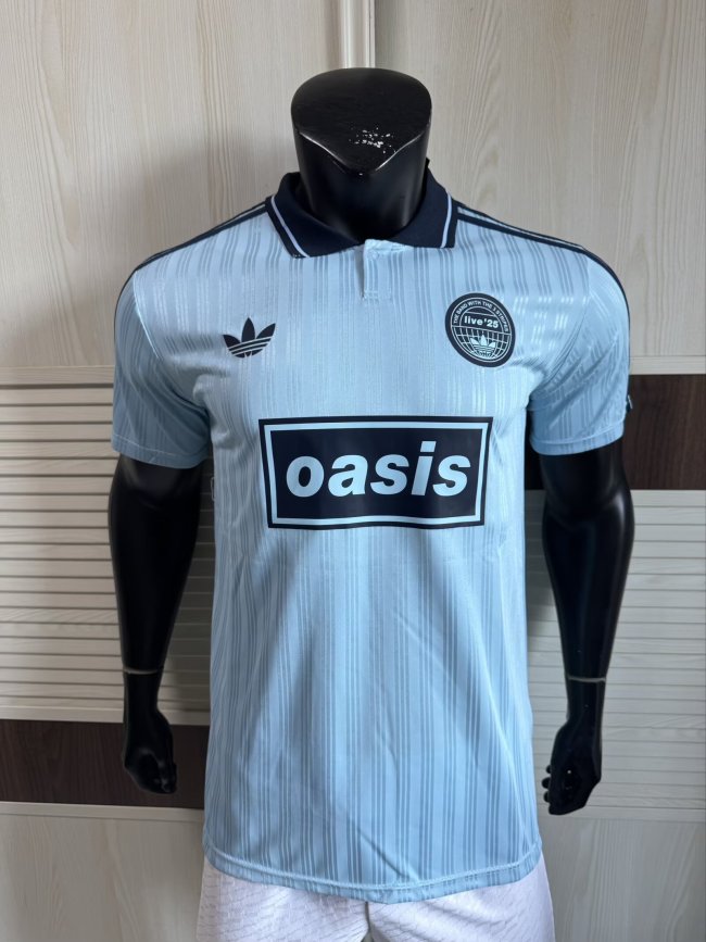 2025 AD Oasis Joint Edition #25 Light Blue Player Version Polo Short Sleeve