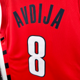22-23 TRAIL BLAZERS AVDIJA #8 Red Top Quality Hot Pressing NBA Jersey (Trapeze Edition)飞人版