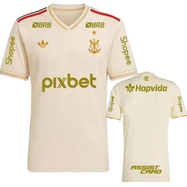 25-26 Flamengo Third Prints Sponsors Fans Soccer Jersey 1:1 Thai Quality*全广告