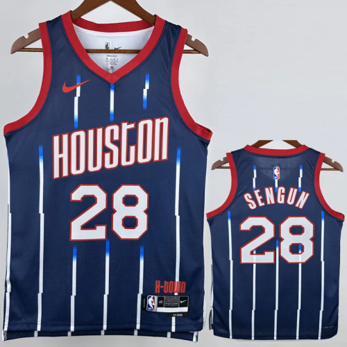 23-24 ROCKETS SENGUN #28 Royal blue City Edition Top Quality Hot Pressing NBA Jersey