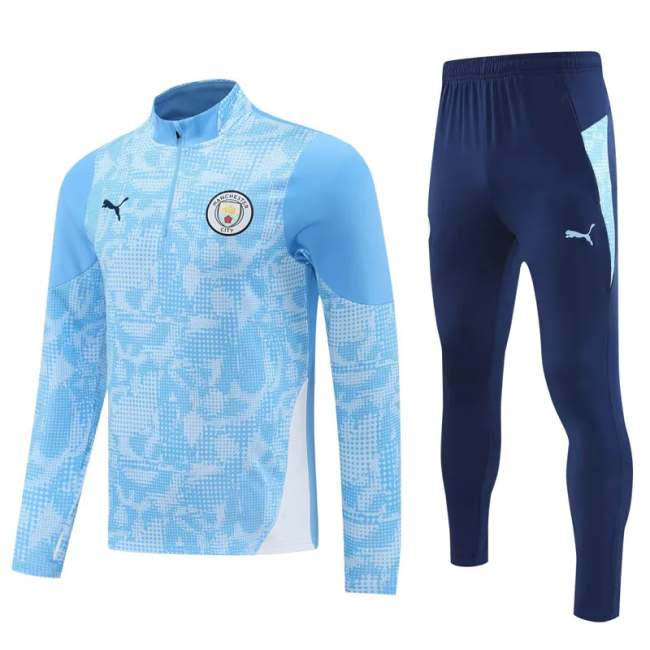 25-26 Man City High Quality Half Pull Tracksuit