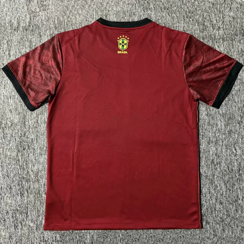 25-26 Brazil Brown Red Special Edition Fans Soccer Jersey (黄标)