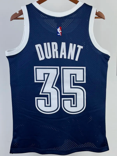 2015-16 OKC DURANT #35 Royal Blue Retro Top Quality Hot Pressing NBA Jersey