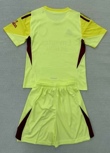 25-26 ARS Light Yellow GoalKeeper Kids Soccer Jersey