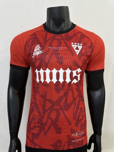 25-26 PSG Red Co-Signed Version Player Version Soccer Jersey