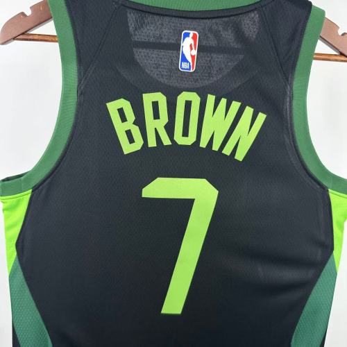 24-25 CELTICS BROWN #7 Black City Edition Top Quality Hot Pressing NBA Jersey