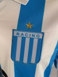 2007-2008 Racing Club Home Retro Soccer Jersey