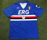 1991-1992 Sampdoria Home Retro Soccer Jersey