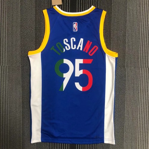 21-22 Warriors TOSCANO #95 'Mexico' Blue City Edition Top Quality Hot Pressing NBA Jersey