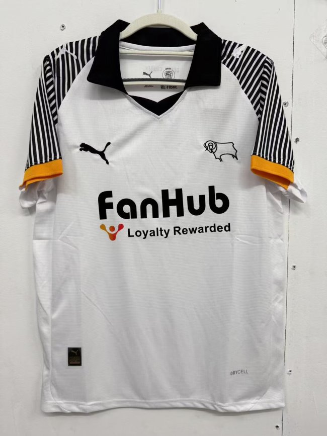 25-26 Derby County Home Fans Soccer Jersey