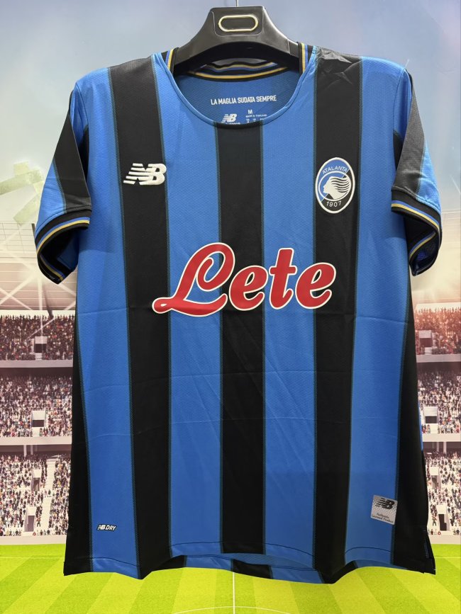 25-26 Atalanta Home Fans Soccer Jersey*带广告