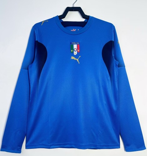 2006 Italy Home Long sleeves Retro Soccer Jersey