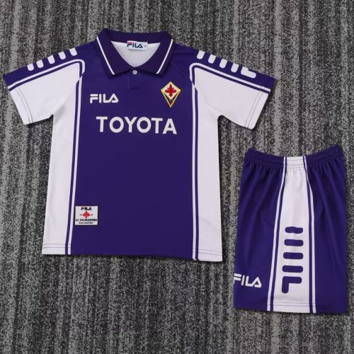 1999-2000 Fiorentina Home Retro Kids Soccer Jersey