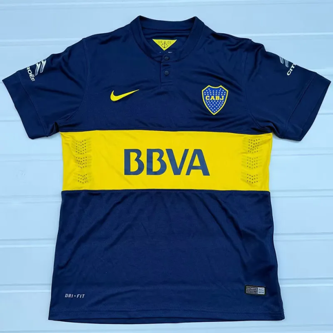 2014-2015 Boca Juniors Home Retro Soccer Jersey
