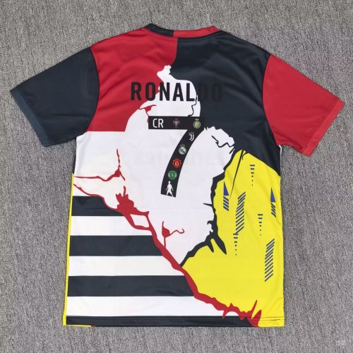 25-26 RONALDO #7 Special Edition Fans Soccer Jersey 1:1 Thai Quality*红黑衣领