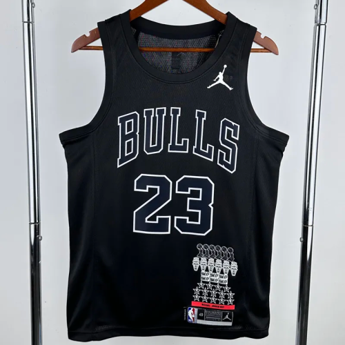 BULLS JORDAN #23 Black Glory Edition Top Quality Hot Pressing NBA Jersey