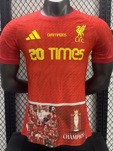 25-26 LIV Red CHampions 20 times Player Version Training shirts