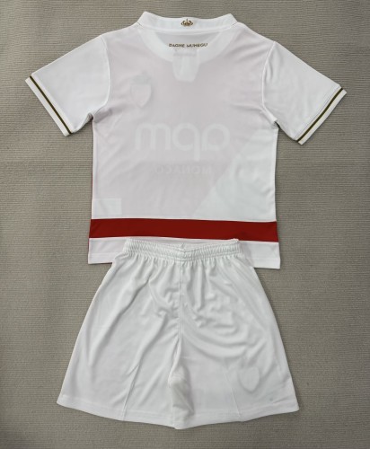 25-26 Monaco Home Kids Soccer Jersey