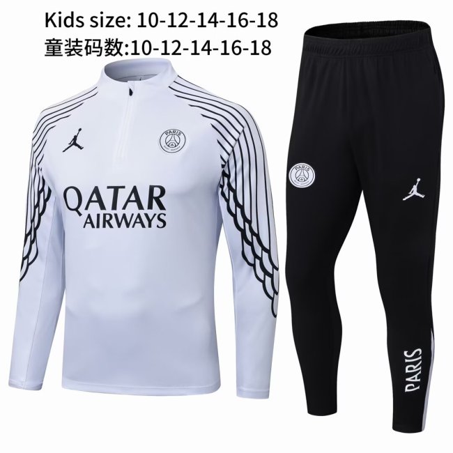 25-26 PSG High Quality Kids Half Pull Tracksuit