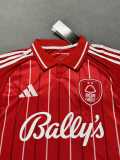 25-26 Nottingham Forest Home Fans Soccer Jersey 1:1 Thai Quality*带前广告