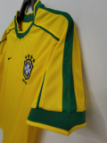 1998 Brazil Home Retro Soccer Jersey*耐克标无蓝边
