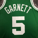 2008 CELTICS GARNETT #5 Green Retro Top Quality Hot Pressing NBA Jersey