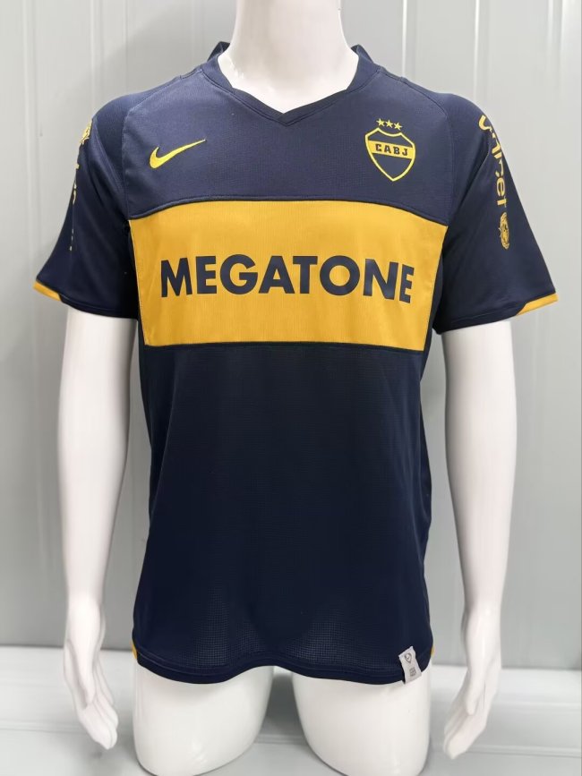 2007-2008 Boca Juniors Home Retro Soccer Jersey