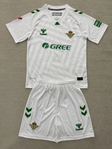 25-26 Real Betis White GoalKeeper Kids Soccer Jersey