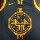 2018 WARRIORS CURRY #30 Black Gray Top Quality Hot Pressing NBA Jersey