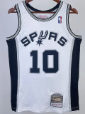 1993-94 SA Spurs ROOMAN #10 White Retro Top Quality Hot Pressing NBA Jersey