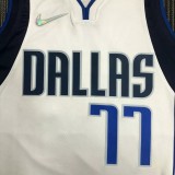 21-22 Dallas DONCIC #77 White 75th Anniversary Top Quality Hot Pressing NBA Jersey