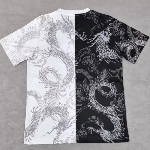 25-26 RMA White Black Special Edition Fans Training Shirts *龙纹