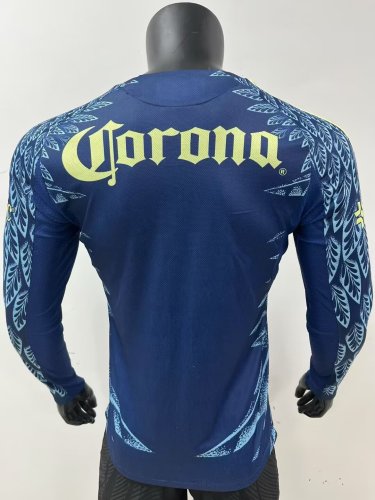 25-26 Club America Away Long Sleeve Player Version Soccer Jersey