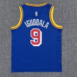 Warriors IGUODALA #9 Blue 75th Anniversary Retro NBA Jersey