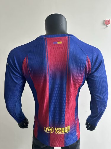 25-26 BAR Home Long Sleeve Player Version Soccer Jersey (长袖球员)