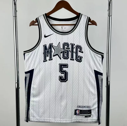24-25 Magic BANCHERO #5 White City Edition Top Quality Hot Pressing NBA Jersey